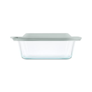 Pyrex Pyrex® Deep 8" Square Glass Baking Dish with Sage Green Lid