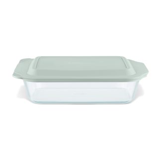 Pyrex Pyrex® Deep 7 x 11" Rectangle Glass Baking Dish with Sage Green Lid