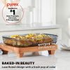 Pyrex Pyrex® Sculpted Tinted Colors Sculpted Tinted 9" x 13" Baking Dish, Smoke