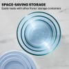 Pyrex Pyrex® Simply Store® Tinted 6-piece Round Storage Set with Blue Plastic Lids