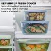 Pyrex Pyrex® Simply Store® Tinted 6-piece Round Storage Set with Blue Plastic Lids