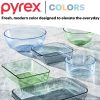 Pyrex Pyrex® Simply Store® Tinted 10-piece Round Storage Set with Blue Plastic Lids
