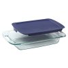 Pyrex Pyrex® Easy Grab® 3-quart Glass Baking Dish with Blue Lid